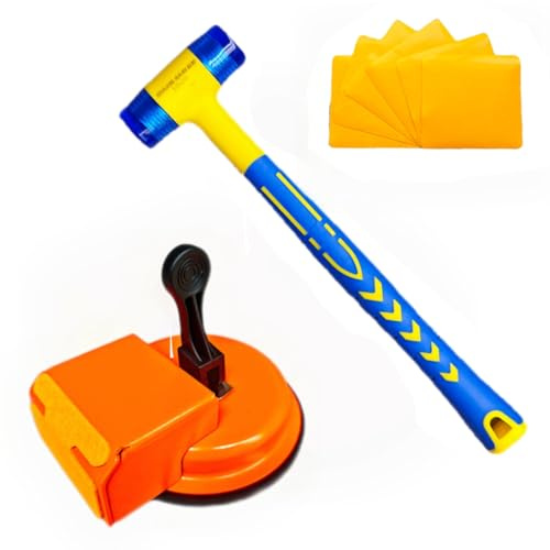 Hochleistungs-Bodenspalt-Fixierwerkzeug + Gummihammer, Laminat/Vinyl Bodenwerkzeug mit 6 Stück Klebepads für tiefere Texturen