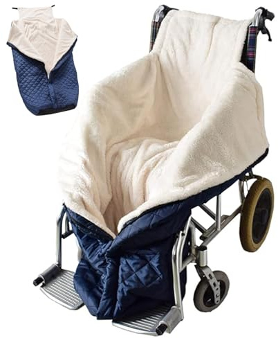 Wheelchair Blanket Adult Waterproof Winter Wheelchair Cosy with Fleece Lined and Zipper Fit Warm Cover for Keeping Warm ...