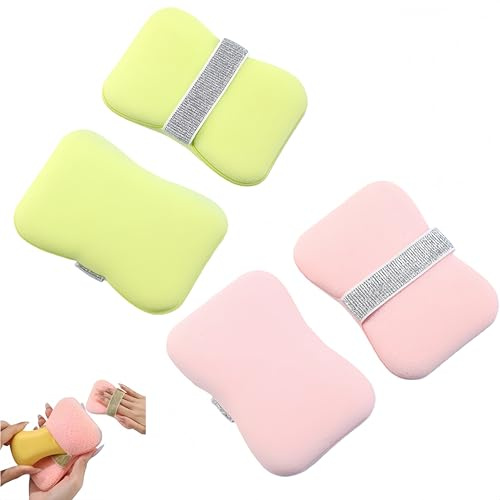 Bolsa de espuma de baño de doble cara, esponja de ducha 2 en 1, esponja de ducha exfoliante, espuma rápida para hombres y mujeres. (E)