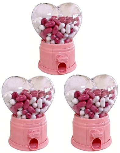Distributeur de bonbons en forme de cœur – Distributeur de bonbons pour la Saint-Valentin, petite machine à bonbons pour les fêtes, cadeaux pour enseignants et friandises de Saint-Valentin