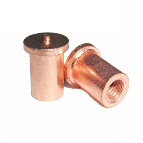 Pernos de soldadura, M3 M4 M5 M6*L Copper Plated Welding Stud Standoff Screws Soldering Pin Thread(M3X13mm 100Pcs)