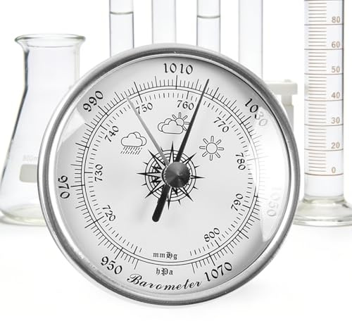Barometro - Misuratore Di Pressione Meteorologica Portatile, Indicatore Atmosferico Analogico, Strumento Di Previsione Di Alta Precisione | Barometro Per La Casa, Auto, Campeggio