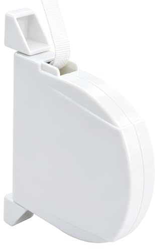 Enrollador de Persiana 14 mm x 5 m con Cinta y Carcasa, Enrollador Manual para Persiana Enrollable, Kit de Repuesto para Manivela, Montaje en Superficie Giratorio 180° para Ventana y Puerta