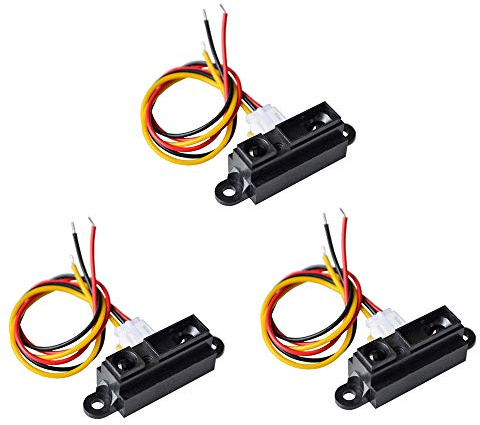 KOOBOOK 3Pcs Infrared Proximity Distance Sensor Module 0A41SK GP2Y0A41SK0F Range 4-30cm with Cable
