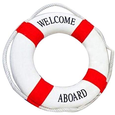 mothcattl Creative Life Buoy Family Decor, Bedroom, Living room, Baby bed, bar(Multi Size Choice) Red 20cm