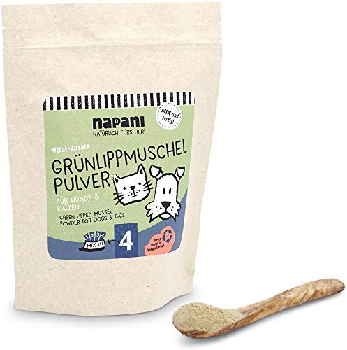 napani Grünlippmuschelpulver für Hunde & Katzen, unterstützt Gelenke & Agilität, Ergänzungsfuttermittel für Hunde, Grünlippmuschelpulver Hund, Gelenkbooster in Premiumqualität, 1 x 150g