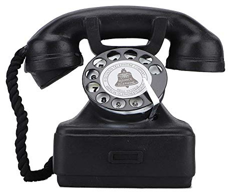 Rétro rotatif filaire ancienne mode téléphone fixe ancien téléphone accessoire de bureau à la maison décor Vintage téléphone fixe maison ornement photographie accessoires accessoire rotatif filaire an