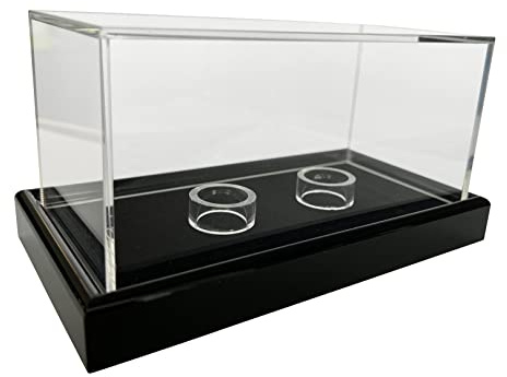 LL-Golf Universal Acryl Vitrine 15 x 7 x 7 cm / Showcase / Schaukasten | Display Case mit schwarzen Samt für Modellauto, Mineralien, Fossilien, Steine, Modelle, Minifiguren, Uhren, Schmuck, Münzen