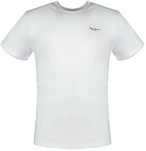 Pepe Jeans Original Basic 3 N Camisetas, Blanco (White), S para Hombre