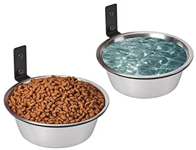 FOYO Erhöhte Hundenäpfe, erhöhte Futter- und Wassernäpfe für Hunde, wandmontiert, Bequeme Futternäpfe für mittelgroße Hunde