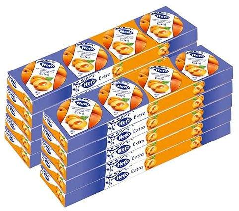 10X Hero Extra - Confettura Monodose gusto Albicocca 4x25gr [Box da 10 Confezioni] - Albicocche Singola