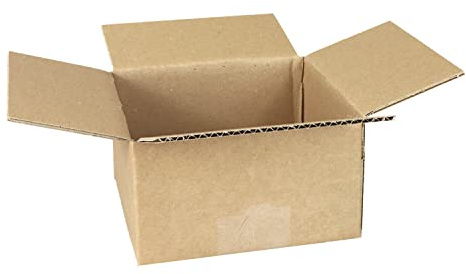 smiley pack 50 Stück Faltkartons 150 x 150 x 80 mm KK05 braun | Versandkarton aus Wellpappe 1 wellig – 15 x 15 x 8 cm – Pappkarton, Versandbox & Päckchen