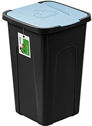 PAFEN cubo de basura grande 50 l con tapa - 550 x 365 x 370 mm - separador de basura