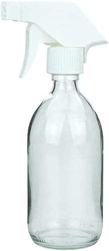 mikken Sprühflasche 500 ml aus Glas für Reinigungsmittel, Haarpflege, Pflanzen, Blumen, Wasser, etc