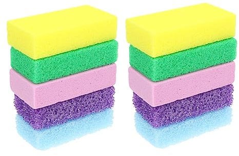 Pu Fußpeelingstein zur Hornhautentfernung und Fußpflege | Badezimmer und Reise, Entfernt Trockene Haut und Schwielen, Praktisches mit 10 Stück Zufällige Farbe