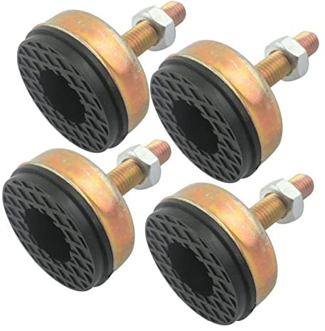 SBTRKT 4pcs M10x80mm Thread Adjustable Furniture Foot Cup, 35mm Base Diameter Leveling Foot for Pipe Rack, Machine Tool, Kitchens, Garages