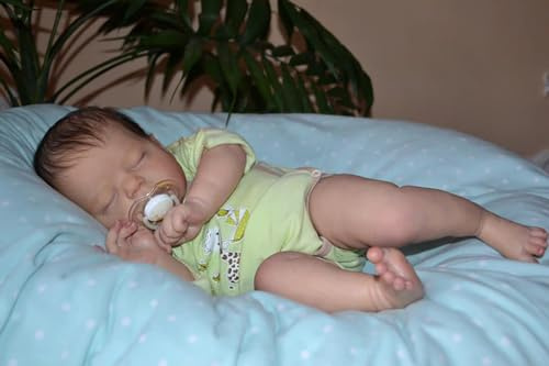 Anano Reborn Lebensechte Babypuppen Junge 22 Zoll Lebensgröße Reborn Toddler Lebensechte Babypuppen Die Echt Aussehen Bebe Reborn Silikon Newborn Baby Puppe Mit Schnuller