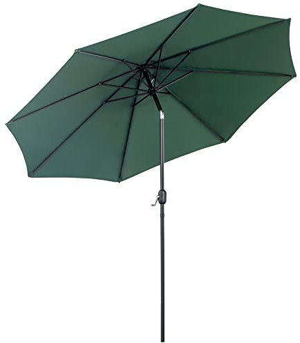 DecHome - Ombrellone da Giardino 3x3 mt in Metallo/Poliestere colore Verde