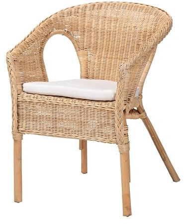 Bali & pari Abbey Modern Bohemian Natural Rattan Dining Chair