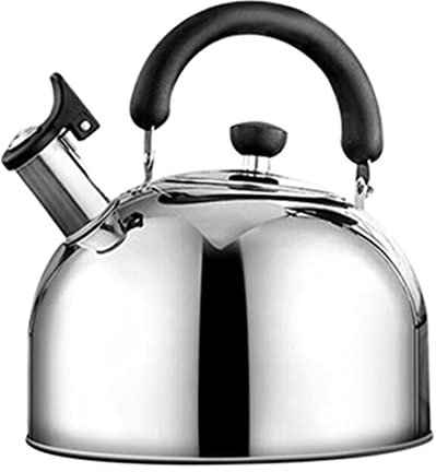 Bollitore per Fornelli a Induzione Bollitore A Fischio Bollitore Da Cucina In Acciaio Inossidabile Bollitore Da Campeggio A Fischio Con Manico Ergonomico Bollitore A Fischio Fornelli Elettrici(4L)