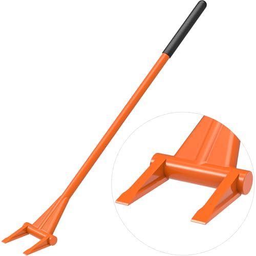 Dolibest Heavy Duty Crowbar, 122cm Long Handled Pry Bar Straight Large Wrecking Bar Roughneck Utility Bar Skirting Removal Tool Pallet Buster Breaker Demolition Tool with Soft Ergonomic Handle Sleeve