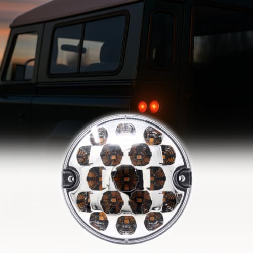 Dun-Bri DBG Valueline 95 95mm Round LED Signal Lights 12V/24V Stop/Tail Indicator Reverse Rear Fog | suitable for Trailers, Truck, Lorry, Caravan, Van or Horsebox (Stop/Tail (Clear))
