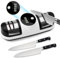 HENGBIRD 2 in 1 Affilacoltelli Elettrico con Ricarica USB, Affila e Lucida Rapidamente, Affilacoltelli da Cucina con Base Antiscivolo, Utensili da Cucina Sicuri e Facili da Usare
