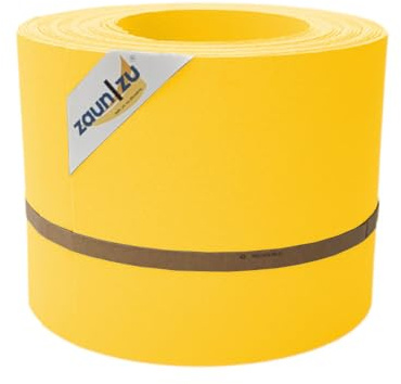 zaun|zu® Premium 10x Einzelstreifen | Sichtschutzstreifen PP für Doppelstabmatten UV-beständiger Sichtschutz | Zaunblende | Made in Germany | leichte Montage Gelb,10x 2,55m