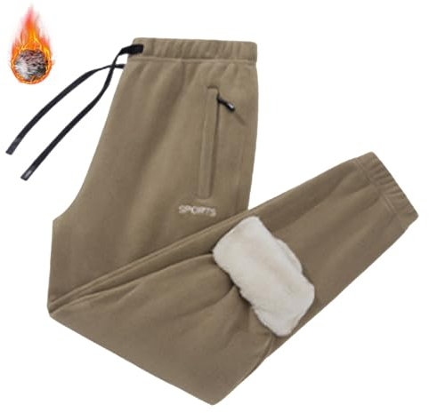 ofeirhz Herren-Jogginghose, lockere Sporthose, gerade Passform, Jogger, Laufhose mit Taschen, breite Beine, Trainingshose, warm, bequem, mit Kordelzug, Outdoor-Wandern, gelb, 5XL