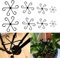 dancepandas Tutores para Plantas, 8 Stück Soporte para Plantas Clip de Fijación de Planta Reutilizables Varilla de Soporte para Plantas Ring for Pflanzen Blume Hortensien Rosen Tomaten (Negro)