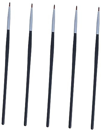 MUSISALY Set 5 Pennelli Per Eyeliner e Labbra, Applicatori Trucco Precisi Per Occhi e Rossetto, Pennelli Multifunzione Per Make up Quotidiano Donna