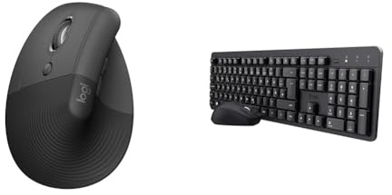 Logitech Lift Left Vertikale & Trust Ymo II Leise Tastatur Maus