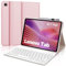 SENGBIRCH Funda con Teclado para Lenovo Tab 10.1 2025, Español Ñ Slim Teclado, Bluetooth Magnético Desmontable Keyboard para Lenovo Tab 10.1 Pulgada 2025 TB-311FU, Rosa