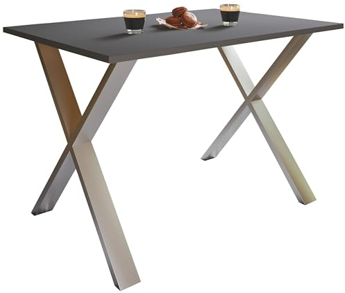 VCM Premium Holz Esstisch, H. 76 x B. 110 x T. 80 cm, Küchentisch Speisetisch Tisch Xona X