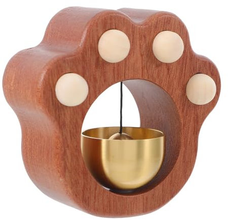 Sewroro Holztürklingel Mit Magnetischem Windspiel Für Eingangsbereich Selbstklebend Für Türöffnung Katzenpfoten-design Für Veranda Und Laden Santer Klingelton Für Haus Und Büro