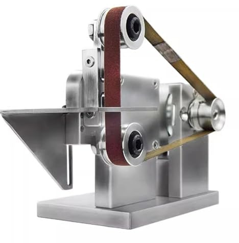 Levigatrice elettrica a nastro con 10 cinghie e kit di lucidatura, 7 velocità regolabile, 9000 giri/min, per smerigliatura di metallo, legno e plastica