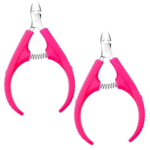 ARTSEWPLY 2 Stück Nagelhautschere Edelstahl Nagelhautentferner Maniküre Cuticle Trimmer mit Kunststoffgriff Scharf und Langlebig für Präzises Entfernen von Überschüssiger Nagelhaut für