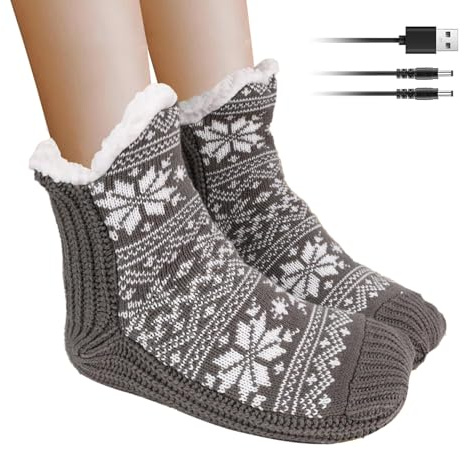 Calze riscaldanti, senza fili, impermeabili, termiche, alimentate tramite USB, da donna, per campeggio, escursionismo, pendolarismo, campeggio, ciclismo, sci, pesca, inverno freddo