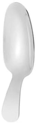 Cucchiaio a testa rotonda in acciaio inox 304 con manico corto per zucchero, caffè, tè, spezie, dessert, argento