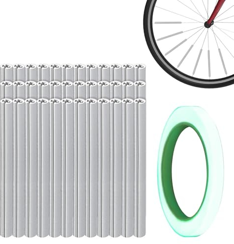 Bollisate Riflettori per Raggi della Bicicletta,36 Pezzi Impermeabile per Sicurezza - Riflettori per Ruote Ciclismo Notturno - per Strada Outdoor Ciclismo Viaggio Avventura Passeggino Sedia A Rotelle