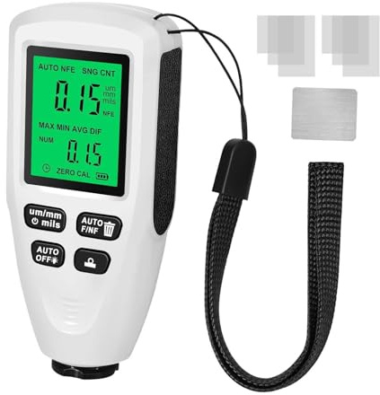 KTUXZCI Innovatives Lackdickenmessgerät und Beschichtungsmesswerkzeug zur schnellen Beurteilung des Lackzustands von Autos, Weiß, 95 x 40 x 22 mm
