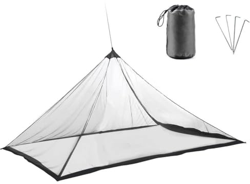 Gettimore Tenda da campeggio in rete con borsa per il trasporto, rete di riparo per esterni resistente all'acqua, per escursionismo, pesca, singola persona