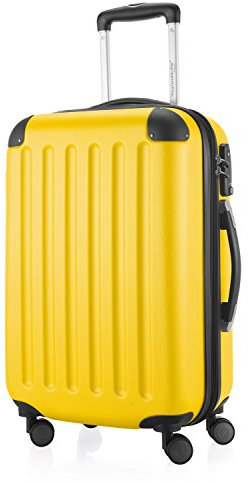 Hauptstadtkoffer - Spree - Handgepäck Hartschalen-Koffer Trolley Rollkoffer Reisekoffer, TSA, 55 cm, 42 Liter, Gelb