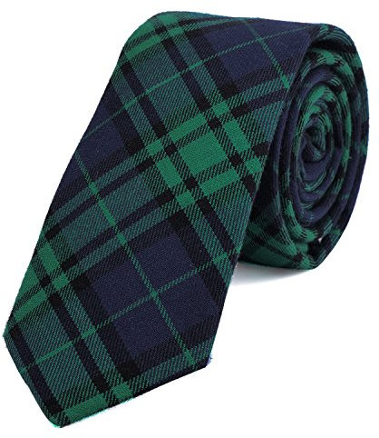 cravate homme cravate carreaux cravate rayures pour hommes rayée coton - vert bleu foncé