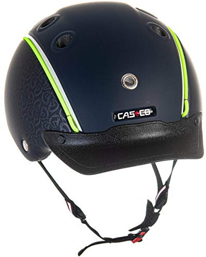 Casco Kinder Reithelm CHOICE blau metallic S (52-56cm) + MyStyle Wechselstreifen signalgelb
