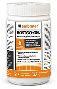 Ambratec Rostgo-Gel porentiefe Entrostung ohne Nachbearbeitungen hinterlässt schützenden Passivfilm gegen erneuter Korrosion für eine verbesserte Lackhaftung
