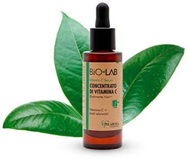 Bio-Lab | VITAMIN C KONZENTRIERTES LEUCHTENDES SERUM - Mit Vitamin C gegen fahlen Teint, Hyaluronsäure und Ferulasäure für eine gesunde, strahlende Haut, die sich wohlfühlt. BIO-ZERTIFIZIERT