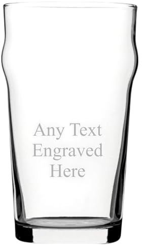 1stclassgifts [Custom] Personalised Nonic Pint Glass Christmas Birthday Gift Wedding Best Man Any Text Engraved.…