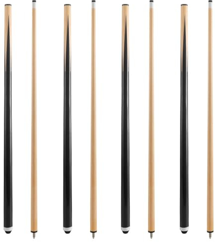 Genubi Industry Pool Cue Stick/Billiards Cue Stick, Pool Stick 58 Set of 4, Hardwood Pool Sticks Pool Cues, 2-Piece Wooden Pool Cue Stick for Adults House Bar