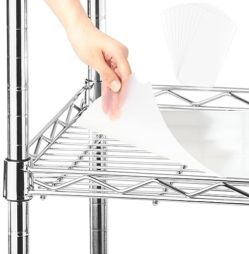 Frienda Set of 10 Wire Shelf Liner Heavy Duty Shelf Liners Packed Flat for Wire Shelving, Waterproof Non Adhesive Plastic Mat for Metal Rack Kitchen Shelves, Shoe Rack (14 x 24 Inch,Clear)